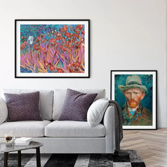 Poster Van Gogh Irises Art110 40cm X 50cm Λευκή Ξύλινη Κορνίζα-56099pd156658f55310