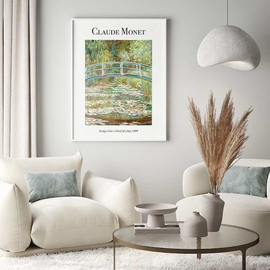 Poster Claude Monet Bridge Over A Pond Lilies Art103 40cm X 50cm Μαύρη Ξύλινη Κορνίζα-56049pd156699f55321