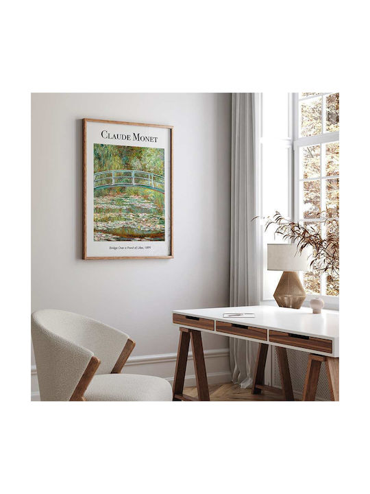 Poster Claude Monet Bridge Over A Pond Lilies Art103 40cm X 50cm Μαύρη Ξύλινη Κορνίζα-56049pd156699f55321