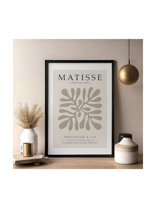 Poster Matisse Papiers Découpés Art055 40cm X 50cm Premium Black Wooden Frame
