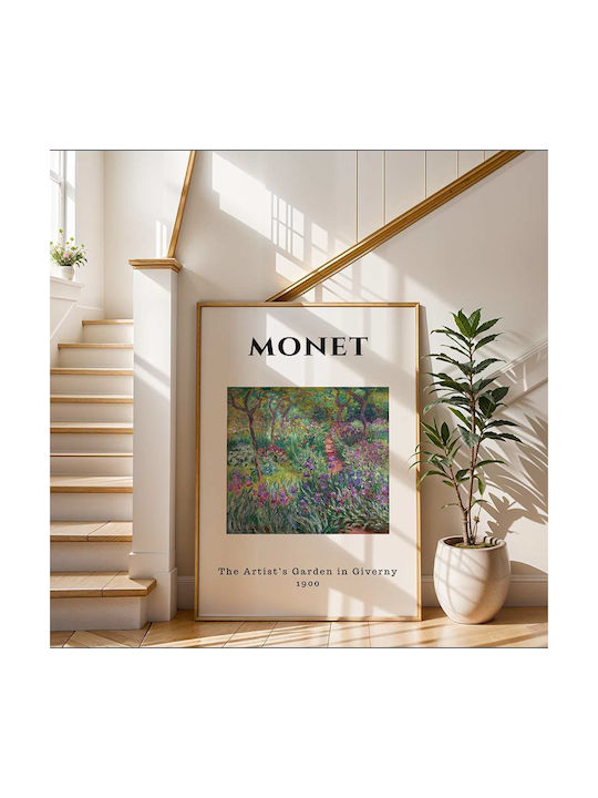 Poster Monet Artists Garden Art014 40cm X 50cm Λευκή Ξύλινη Κορνίζα-55869pd156879f55310