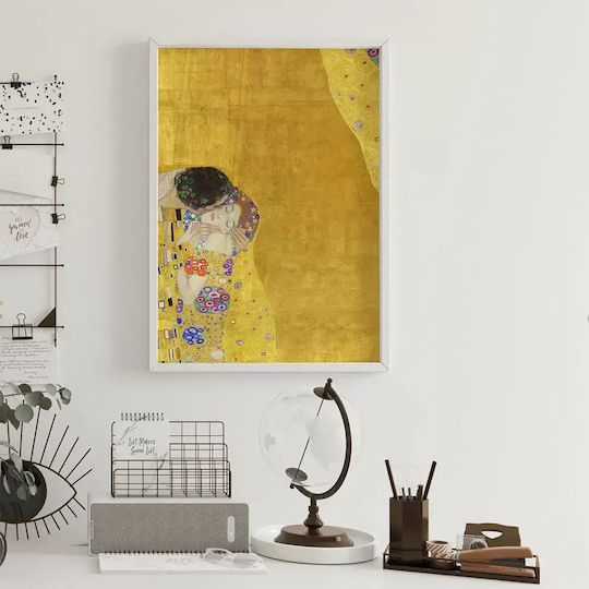 Poster Gustav Klimt Kiss Art155 40cm X 50cm Black Wooden Frame