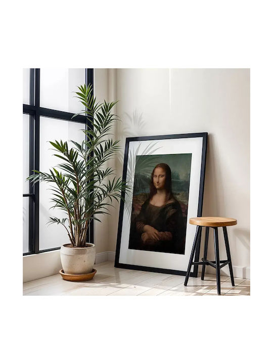 Poster Leonardo Da Vinci Mona Lisa Art159 40cm X 50cm Λευκή Ξύλινη Κορνίζα-56109pd156651f55310