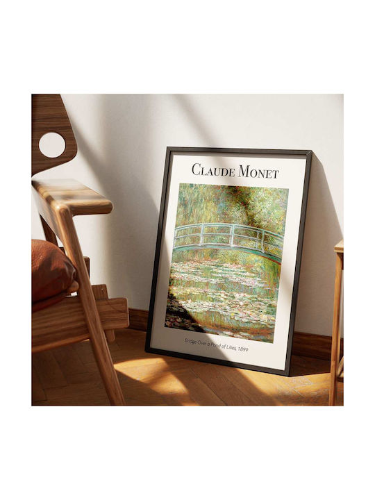 Poster Claude Monet Bridge Over A Pond Lilies Art103 40cm X 50cm Λευκή Ξύλινη Κορνίζα-56049pd156699f55310