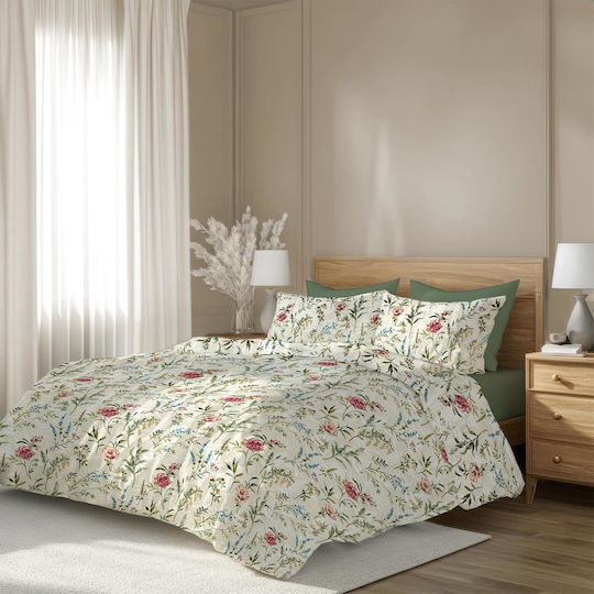 Mehrfarbiger Bettbezug Set 150x215cm Einzel mit Kissenbezug