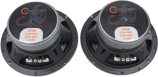Conchord Σετ Ηχεία Αυτοκινήτου 6" με 125W RMS (Woofer)