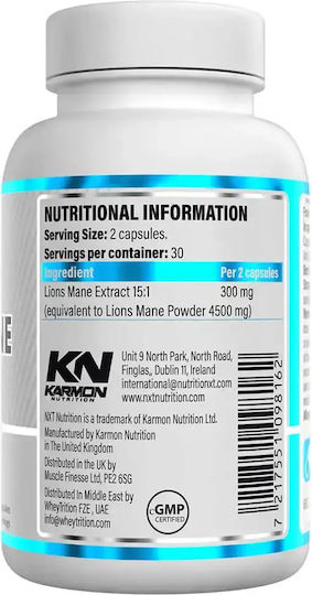 Nxt Nutrition Lions Mane 300mg 60 Capsules Nxt Nutrition