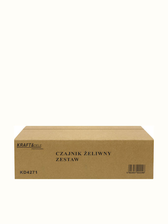 Kraft & Dele Ceainic cu Filtru din Fontă Negru