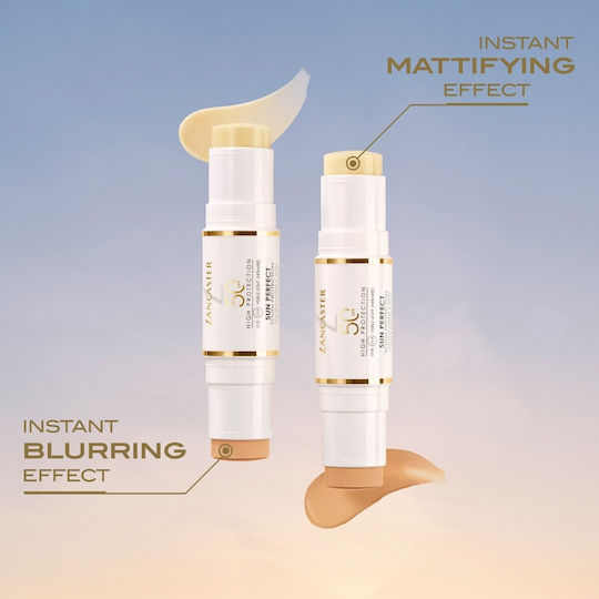 Lancaster Sun Perfect Youth Protection Clear & Tinted Duo Αντηλιακό Stick Προσώπου & Χειλιών SPF50 με Χρώμα 12gr