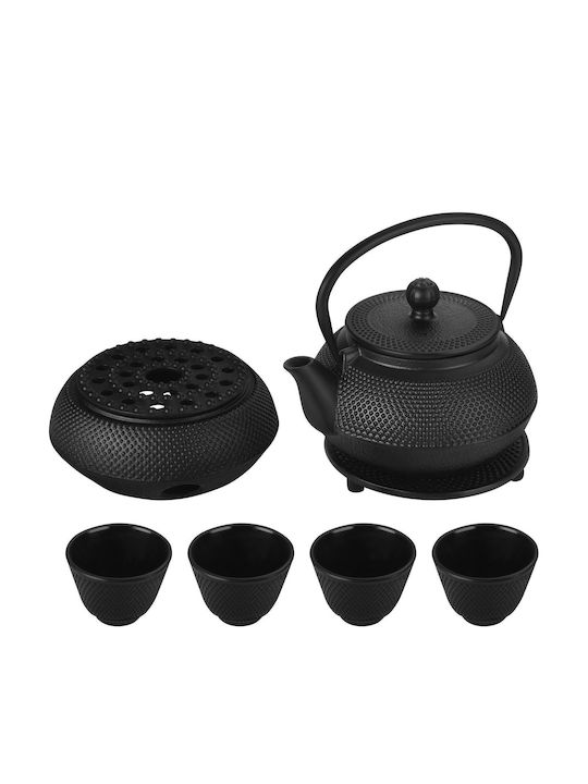 Kraft & Dele Ceainic cu Filtru din Fontă Negru