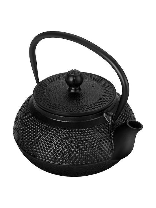 Kraft & Dele Ceainic cu Filtru din Fontă Negru