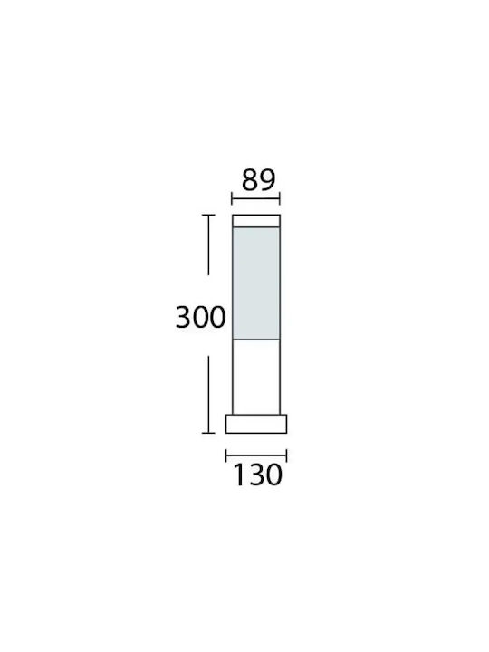 Kavak-3 Gartenlampe Aluminiumgehäuse 300x89x130 mm Schwarz IP44