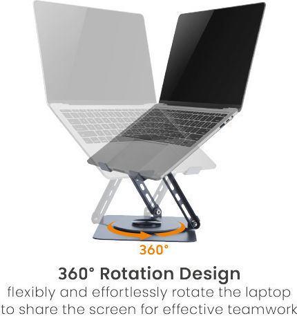 Brateck Βάση Στήριξης για Laptop έως 17" Ασημί LPS01-8
