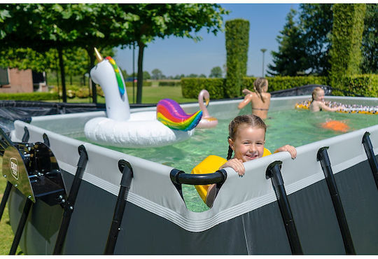 Exit Toys Swimming Pool PVC with Metallic Frame 540x250x122cm Grey 30675320