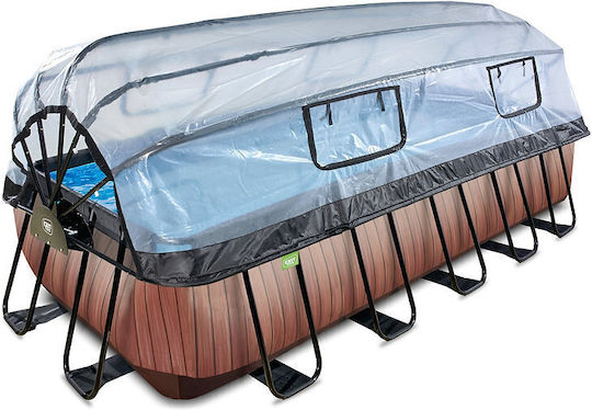 Exit Toys Πισίνα PVC με Μεταλλικό Σκελετό 540x122x122εκ. Καφέ
