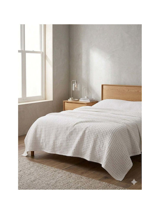 SteweHome Pique Single Blanket 160x230cm White