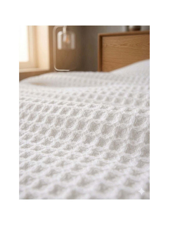 SteweHome Pique Single Blanket 160x230cm White