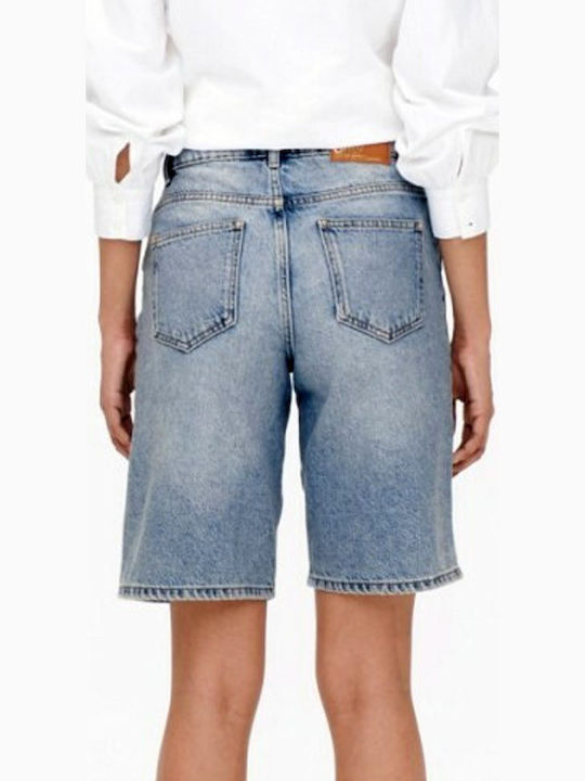 Damen Bermuda Jean Blau