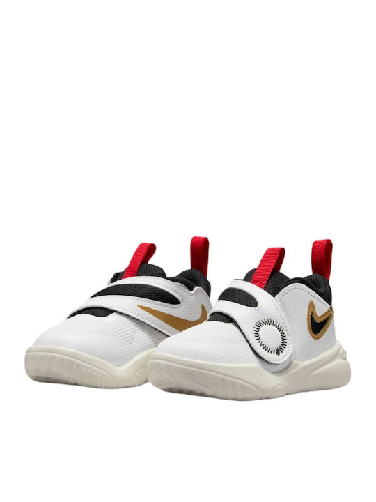 Nike Team Hustle D 11 Basketball White Kids Sports Shoes