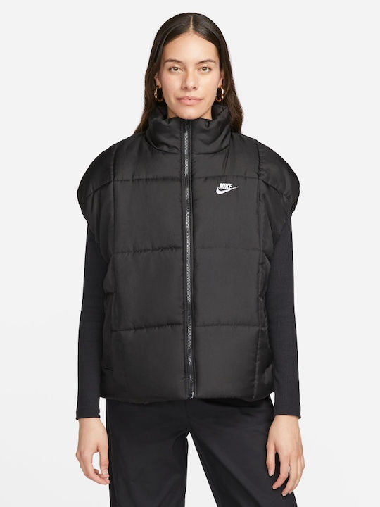 Sportswear Γυναικείο Αμάνικο Αθλητικό Μπουφάν Μαύρο