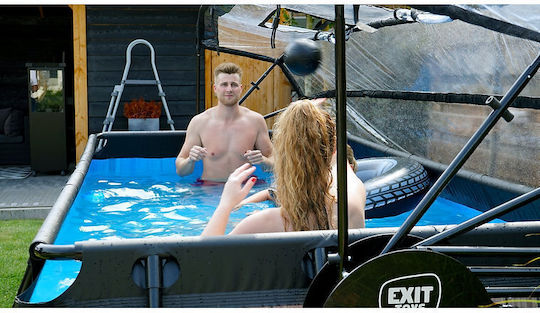 Exit Toys Swimming Pool PVC with Metallic Frame 400x200x100cm Grey 30574200
