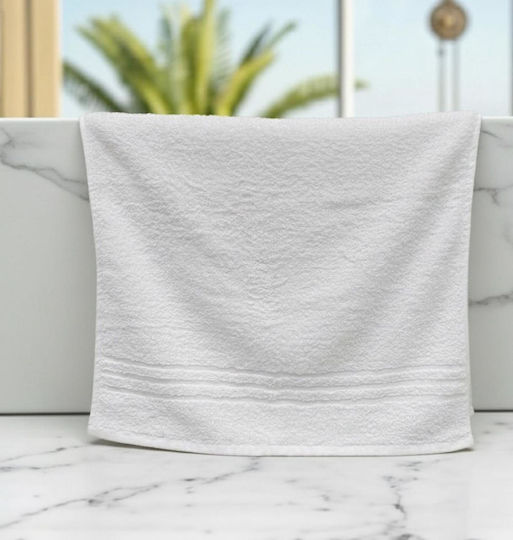 Olia Home Hotel Face Towel 90x50cm White