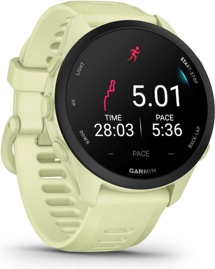 Garmin Forerunner 70 43mm Αδιάβροχο Smartwatch με Παλμογράφο (Citron)