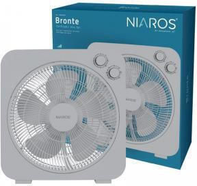 Niaros Bronte Box Fan 42W Διαμέτρου 31cm Γκρι
