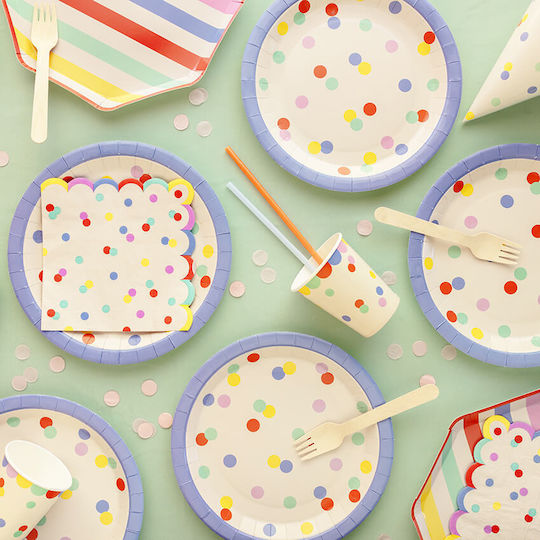 Party Napkins Multicolour Confetti 20 Pieces