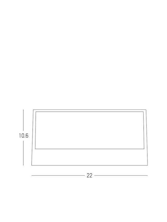 Zambelis Lights Wall-Mounted Outdoor LED Light 5W 13cm