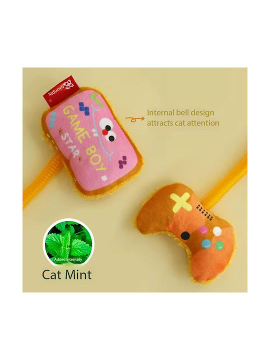 Jucărie De Pluș Pentru Pisici Gamer "Game Boy & Controller" Cu Catnip