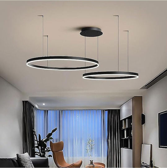 Jiju Lumini Suspendate Negru LED