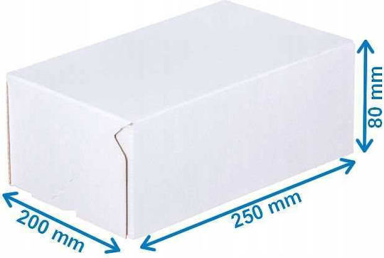 Verpackungskarton Weiß P25 x B20 x H8cm