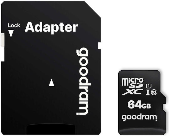 GoodRAM 64GB Class 10 UHS-I 100MB/s με αντάπτορα