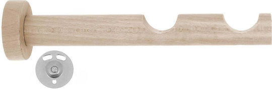Wooden Beige Wall Curtain Rail Base