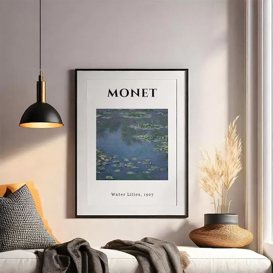 Poster Monet Waterlillies Art013 40cm X 50cm Λευκή Ξύλινη Κορνίζα-55259pd156878f55310