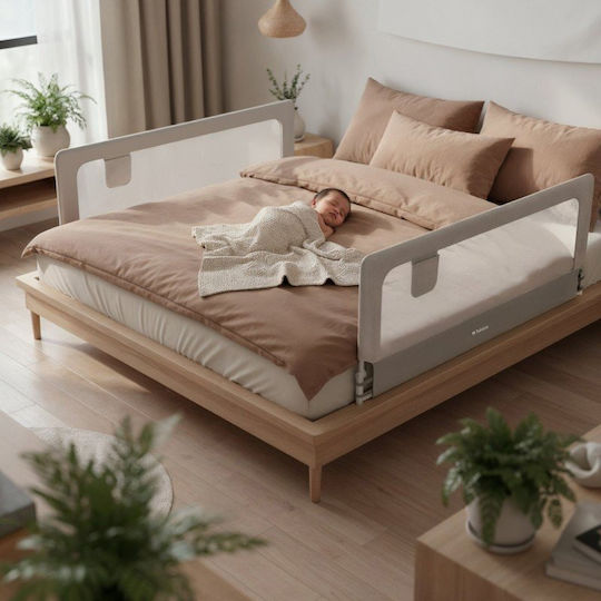 Tulano Foldable Bed Rail Guard from Metal in Grey Colour 77x26x7cm