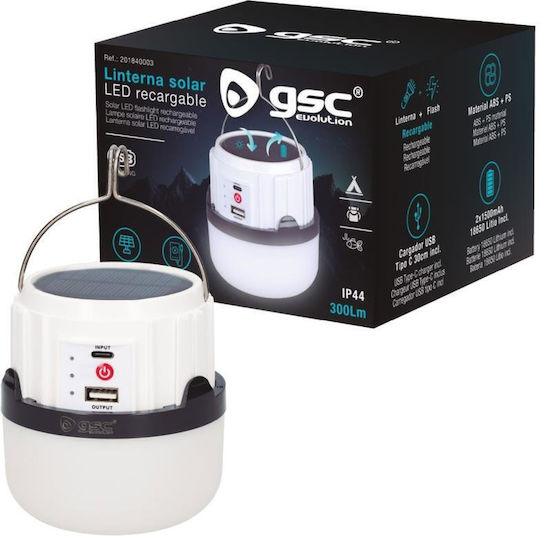 GSC Led Lighting Accessories Rechargeable for Camping with Flashlight & Powerbank 300lm 5W White