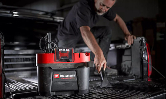 Einhell TP-VC 18/10 Li BL L-Solo Rechargeable Wet-Dry Vacuum Without Charger and Battery with Plastic 10 L Drum Red