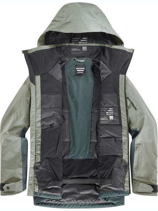Salomon Brilliant LC2635200 Мъжко Яке за Ски & Snowboard Зелен