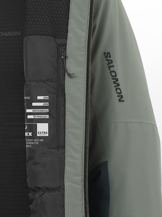 Salomon Brilliant LC2635200 Мъжко Яке за Ски & Snowboard Зелен