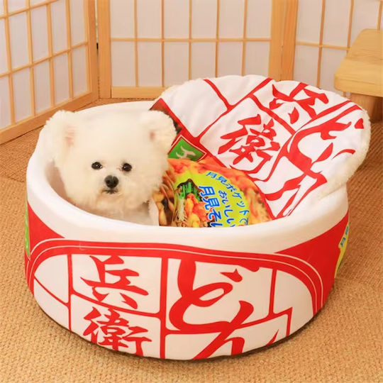 Ramen Bowl Red 60x25cm Cat Bed