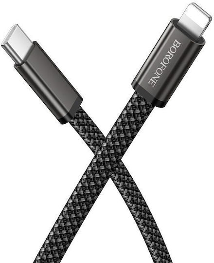 Borofone Braided USB-C To Lightning Cable 30W Black 1m