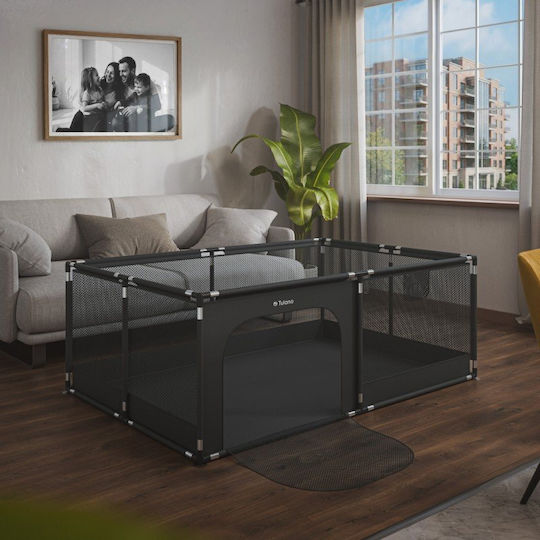 Tulano Patut pliabil cu saltea gri 180x120cm