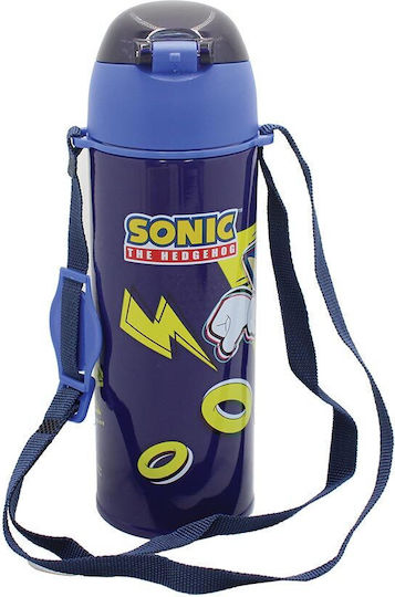 Gim Sonic Детска Бутилка За Вода Термос Неръждаема Стомана със Сламка Pusheen The Cat 450ml