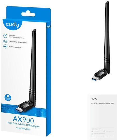 Cudy WU900H Αντάπτορας Δικτύου USB με Ασύρματη Σύνδεση Wi-Fi