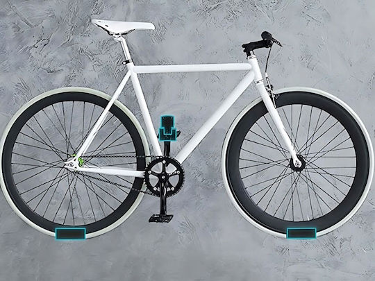 Suport de bicicletă pentru montaj pe perete Zola metalic compatibil cu roți de 16-29" suportă până la 30 kg negru