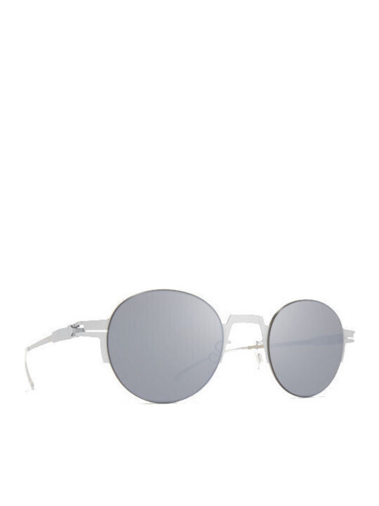 Mykita Unisex Sonnenbrillen mit Silber Metallrahmen und Silber Spiegel Gläsern