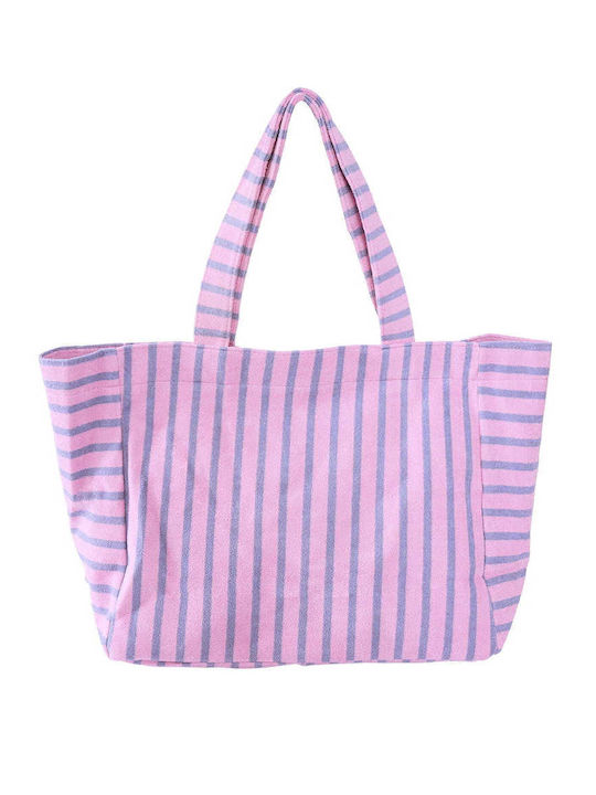 Celestino Damen Strandtasche Frottee Streifen Lila Hell