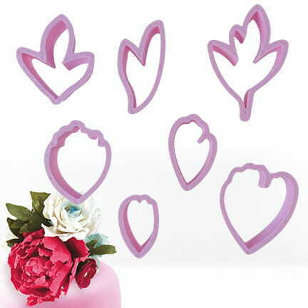 Peony Flower + Leaves Cutter Set Peony Flower + Leaves Cutter Set